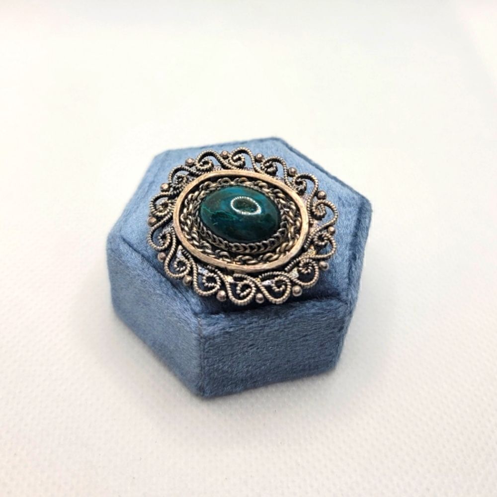 ELIAT Stone Swirl Brooch Pendant